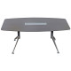 Nero Boardroom Bundle with 6 x Cante Chairs